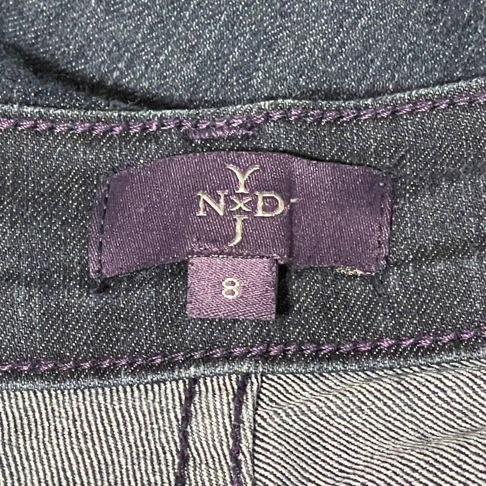 NYDJ Womens Size 8 Dark Wash Straight Leg Jeans Zip Closure - Picture 4 of 10
